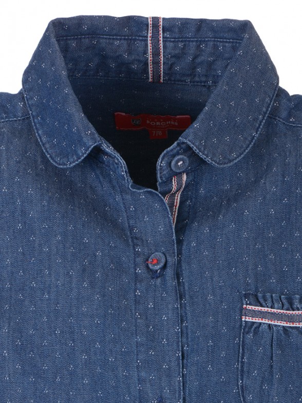 Camisa Denim com Bolso