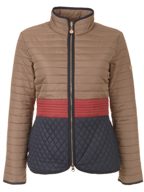 Tri-color quilted jacket