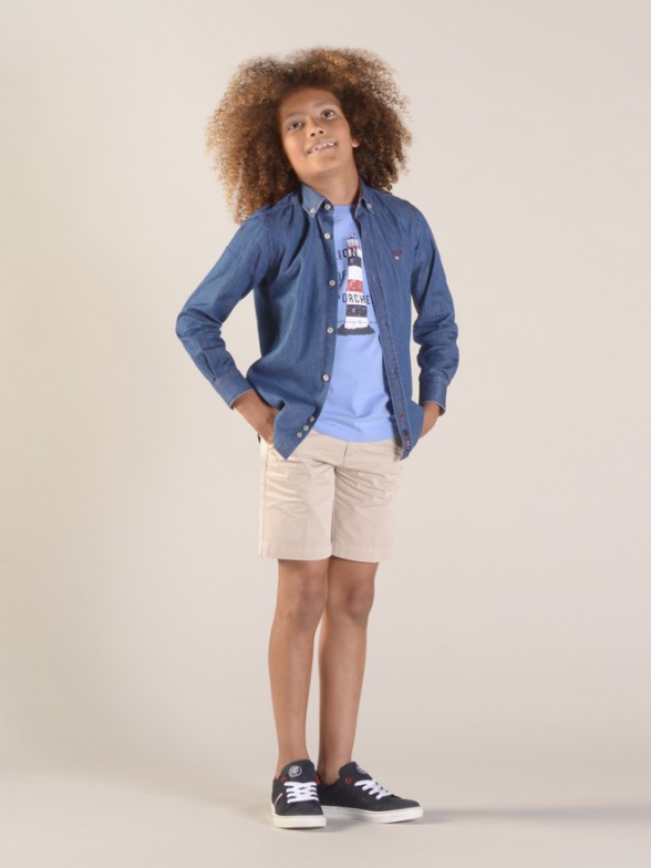 Denim chino shorts Denim chino shorts