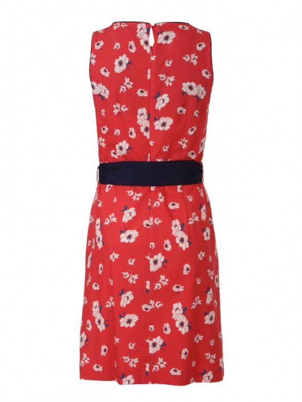 Vestido flores com cinto