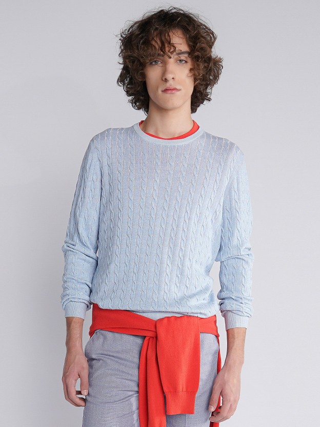 Plaited Knit Sweater