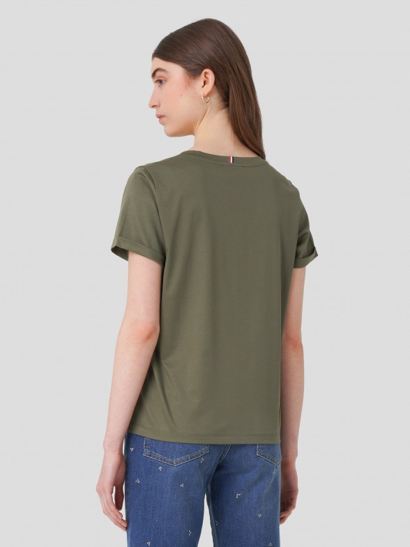 T-shirt Decote em V T-shirt Decote em V