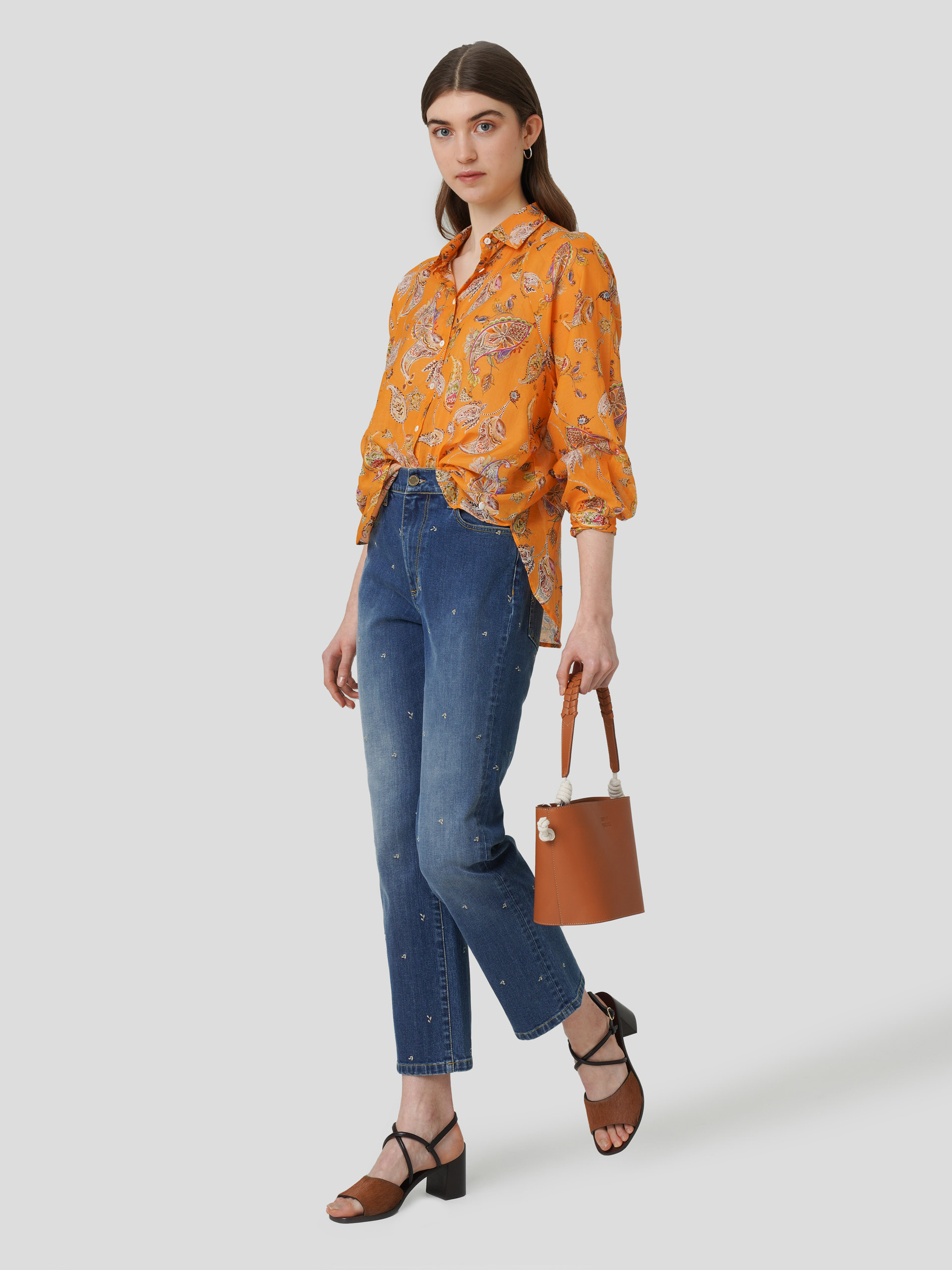 Camisa Estampado de Cornucópias