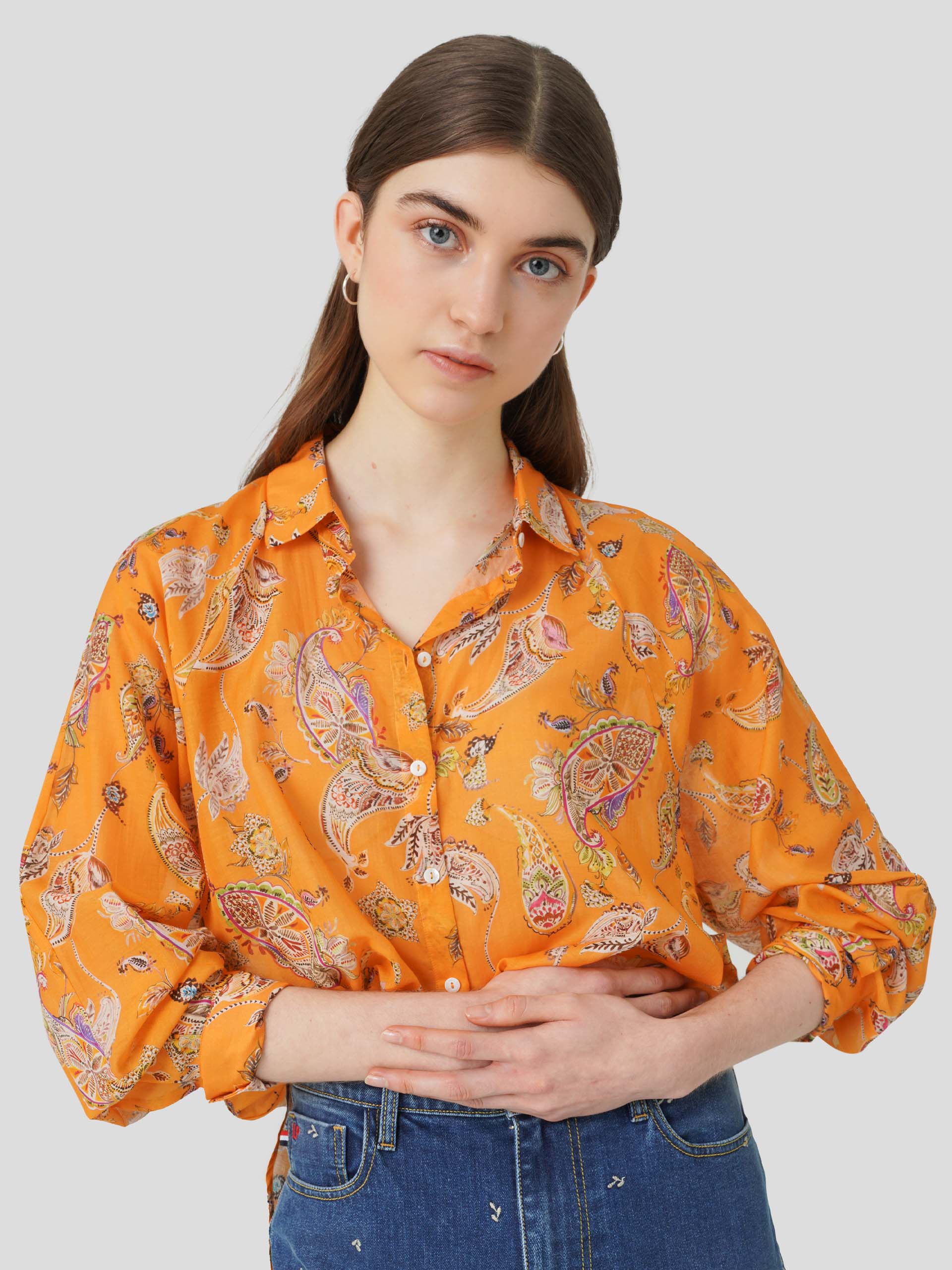 Camisa Estampado de Cornucópias