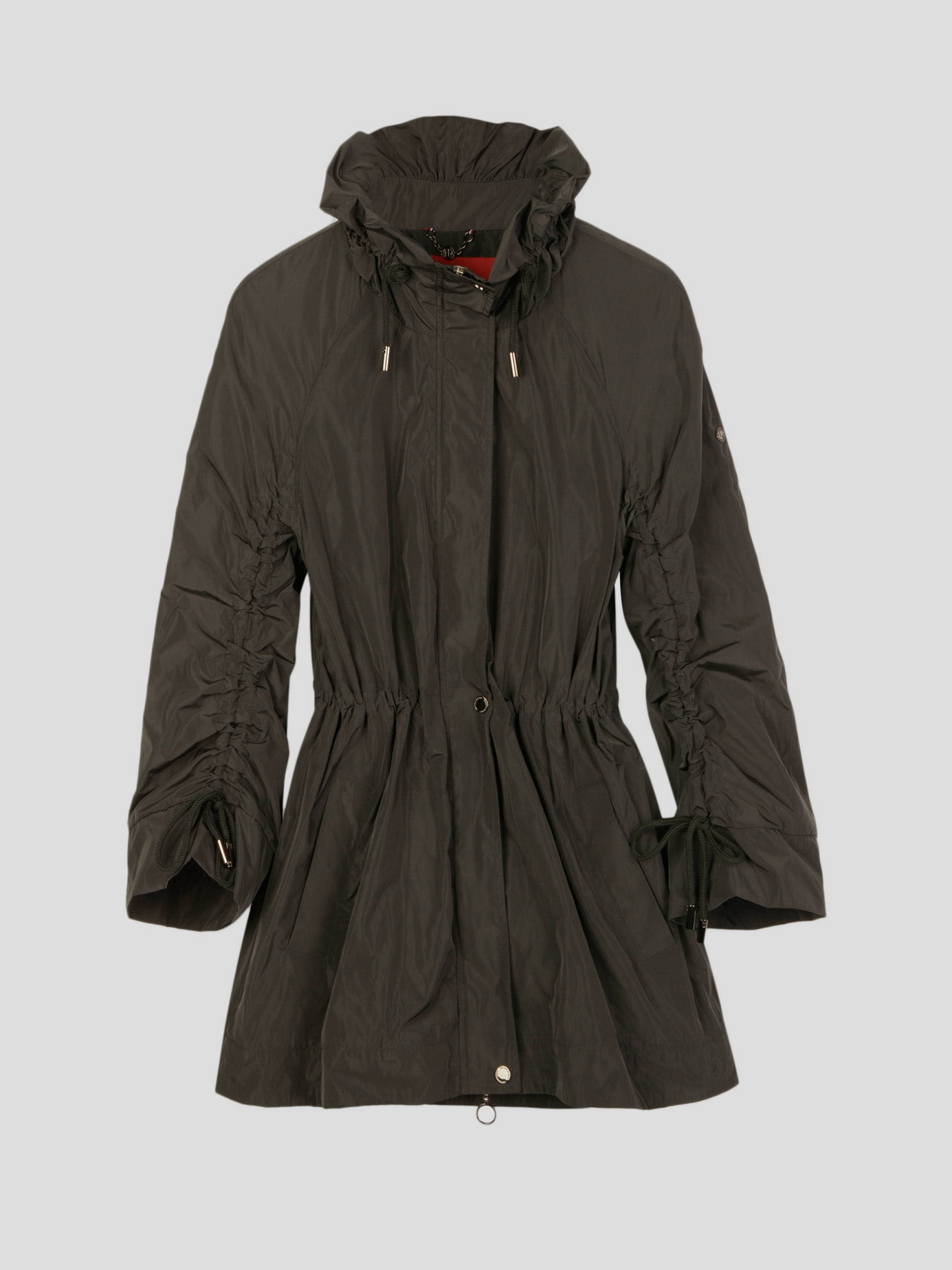 Parka impermeável com detalhe nas mangas