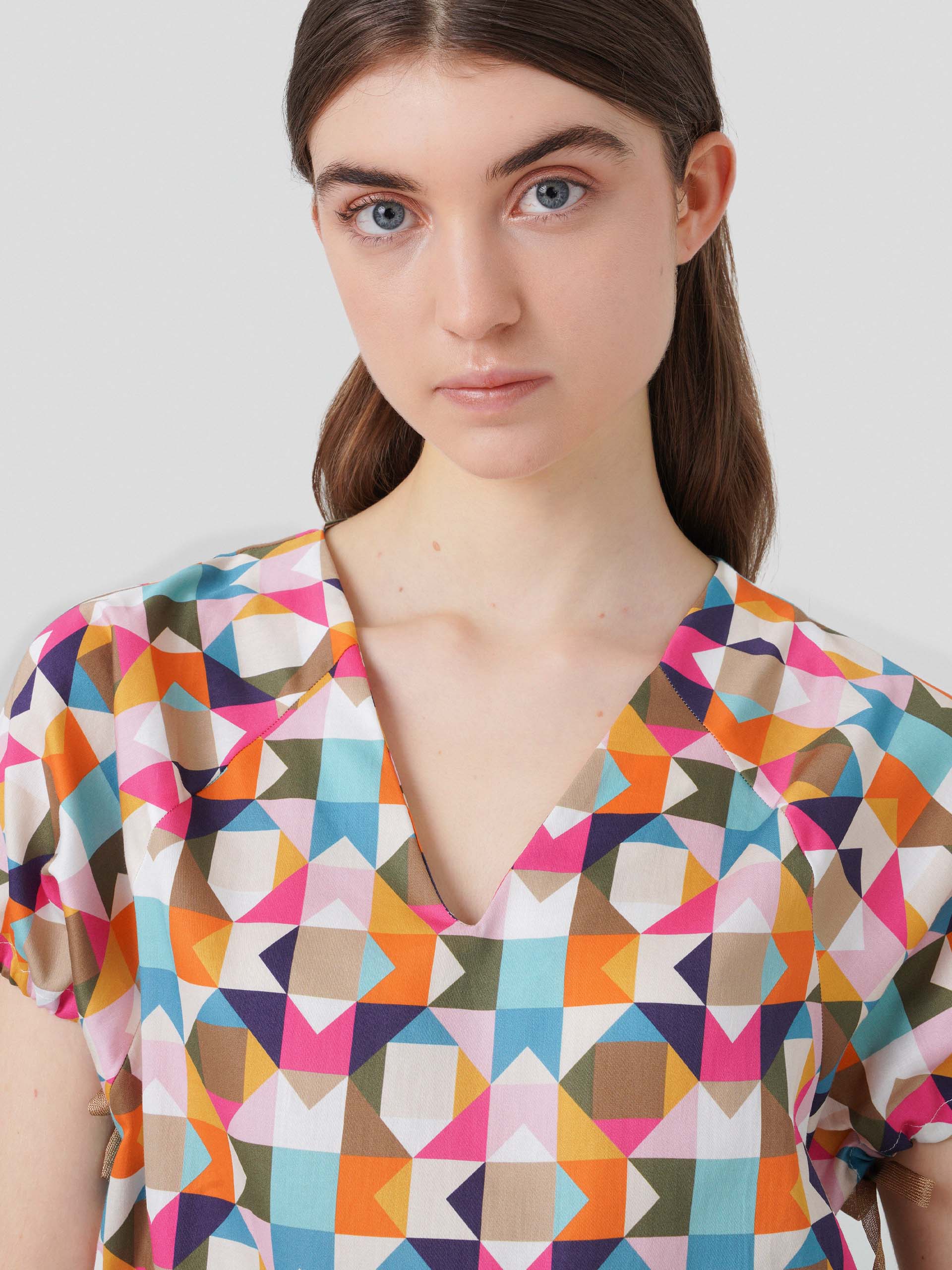 Blusa de Manga Curta Estampada