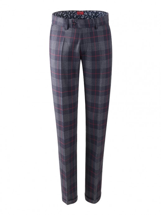 Checked Chino Trousers