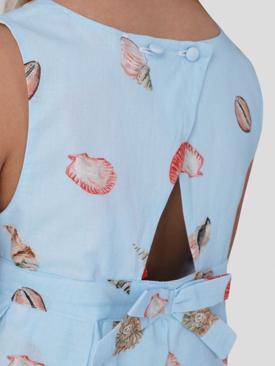 Vestido em Voile Estampado