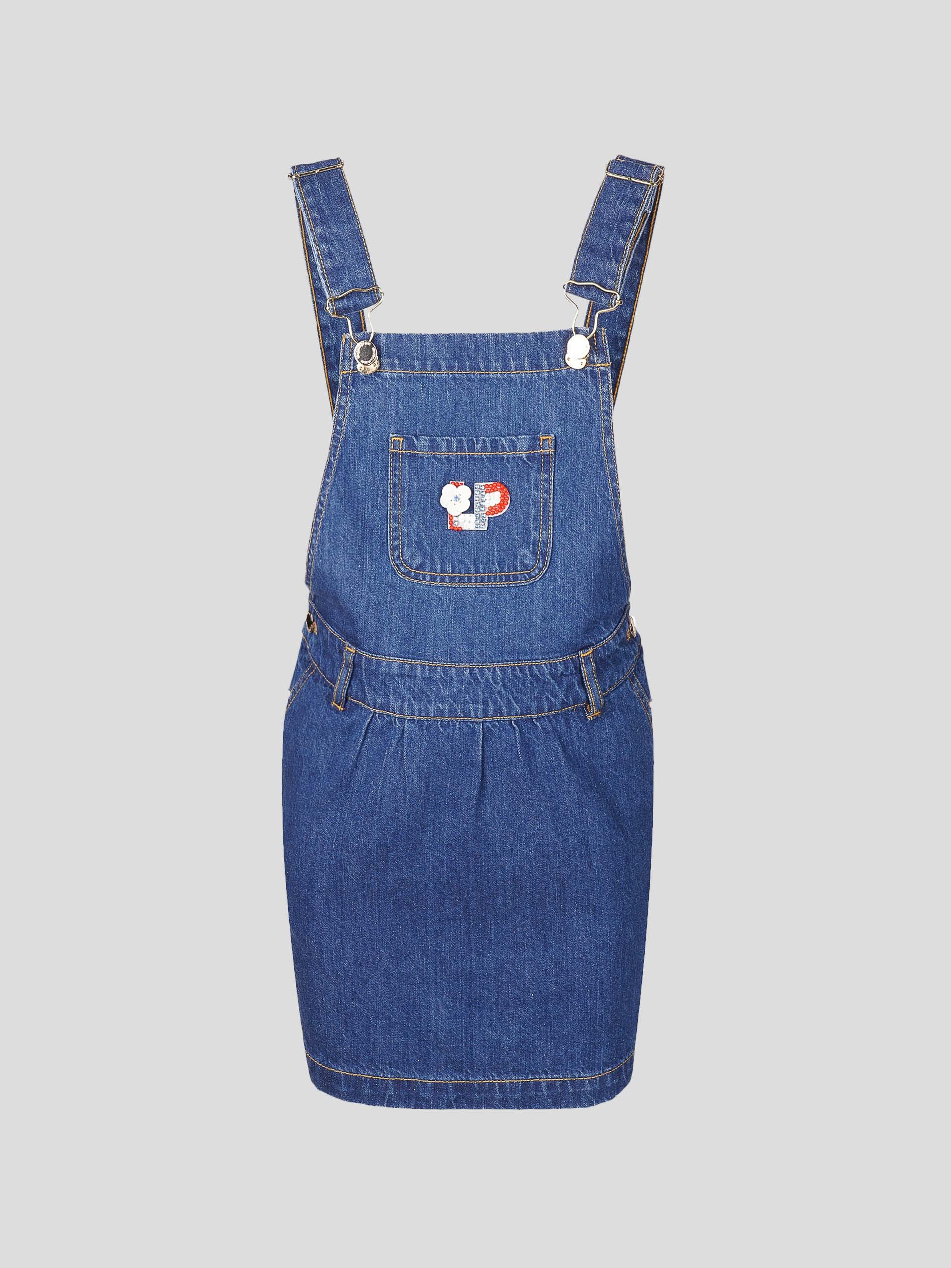 Denim dungarees dress