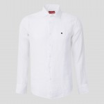 Man's shirt 100% linen long sleeve slim fit