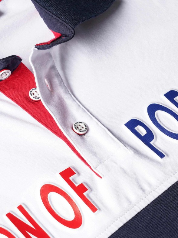 Tri color polo shirt