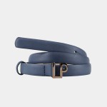 Slim belt with monogram buckle