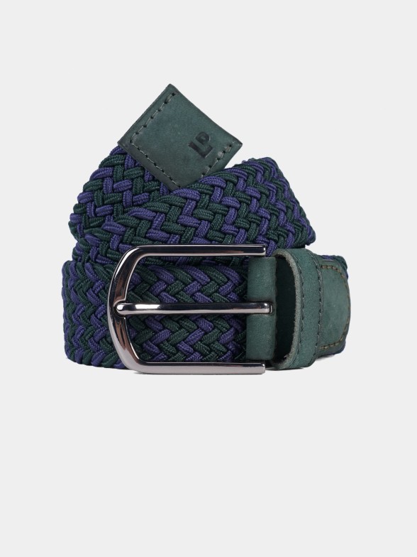Bicolor braided belt