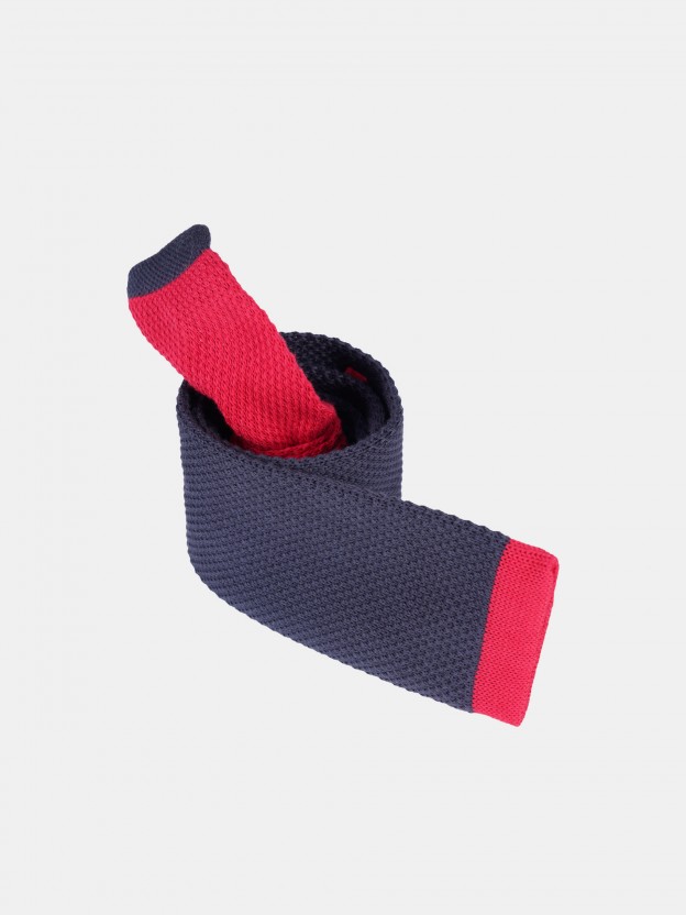 Corbata bicolor estructurada