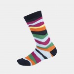 Cotton socks with multicolor pattern