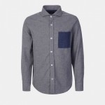 Shirt with contrast pocket