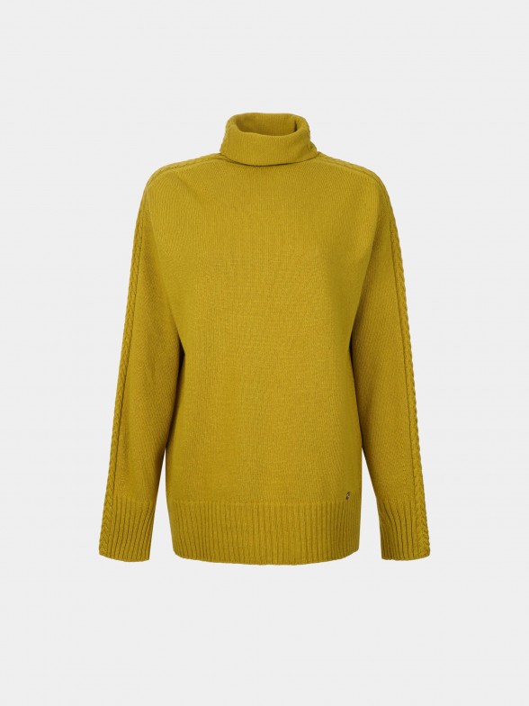 Camisola para mulher de gola alta relaxed fit
