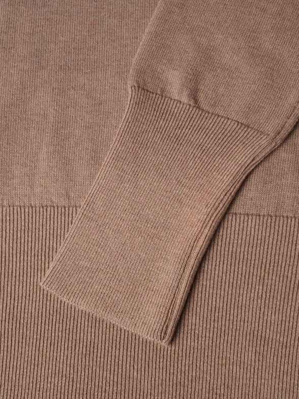 Camisola gola alta em algodão e lã