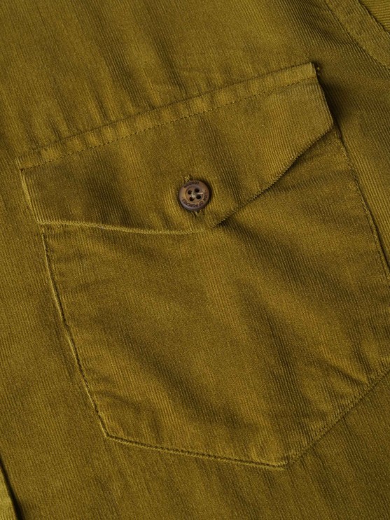 Camisa slim fit de bombazine em cor lisa