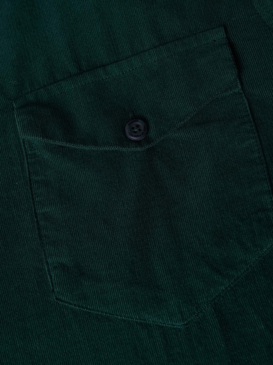 Camisa para hombre slim fit de corduroy en color liso