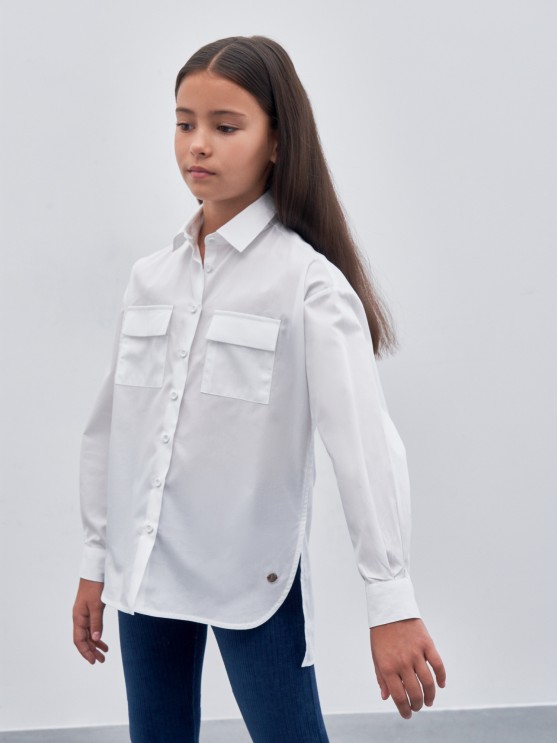 Camisa oversize assimtrica