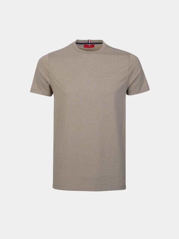 T-shirt para homem de algodão básica com gola redonda