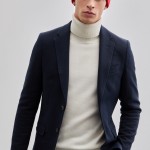 Man's blazer in textured fabric with lining