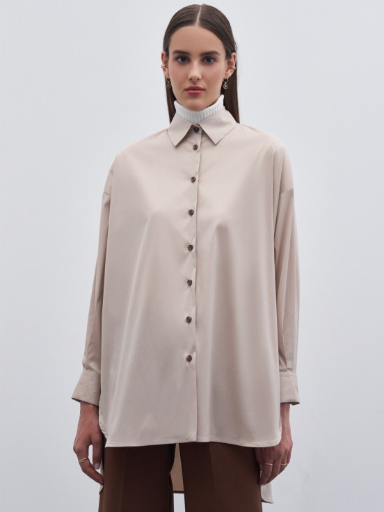 Woman's oversized asymmetric shirt
