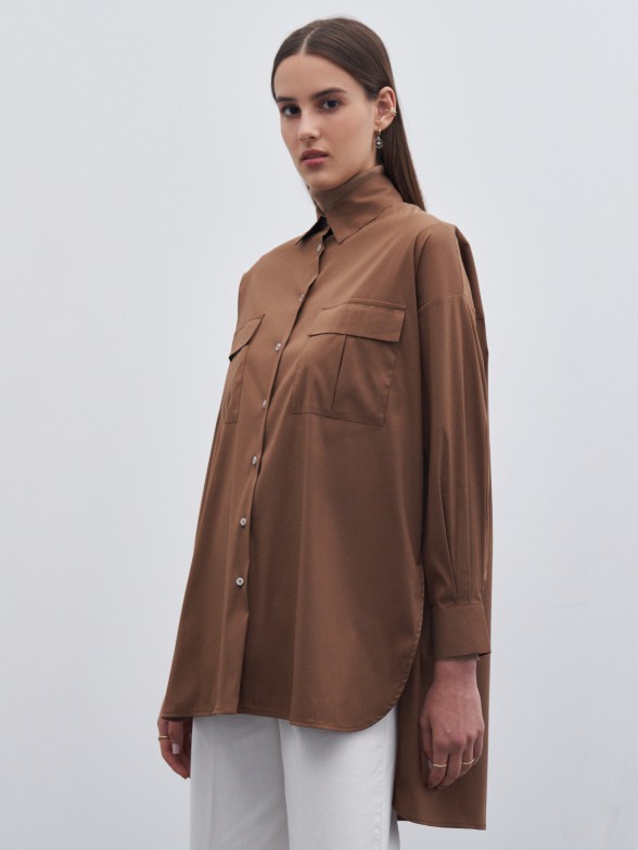 Camisa oversize assimtrica