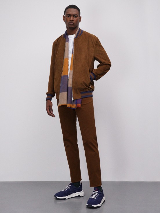 Chaqueta para hombre bomber regular fit con bolsillos