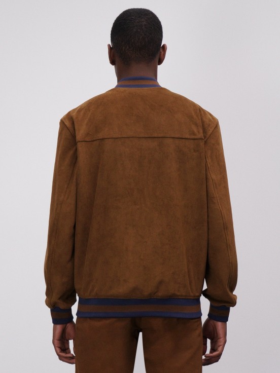 Chaqueta para hombre bomber regular fit con bolsillos