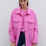 Sobrecamisa de lana rosa