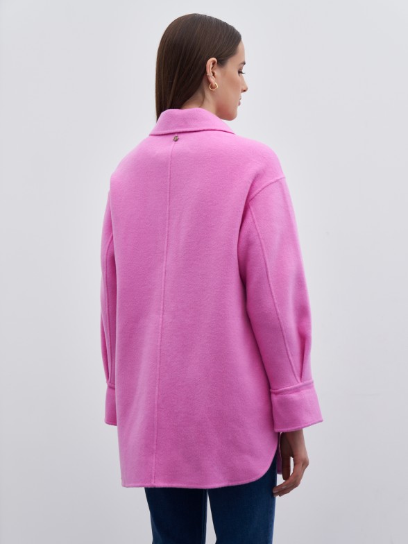 Pink wool overshirt