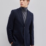 Slim fit blazer in wool and cashmere with customizable buttons