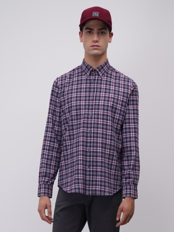 Camisa slim fit a cuadros
