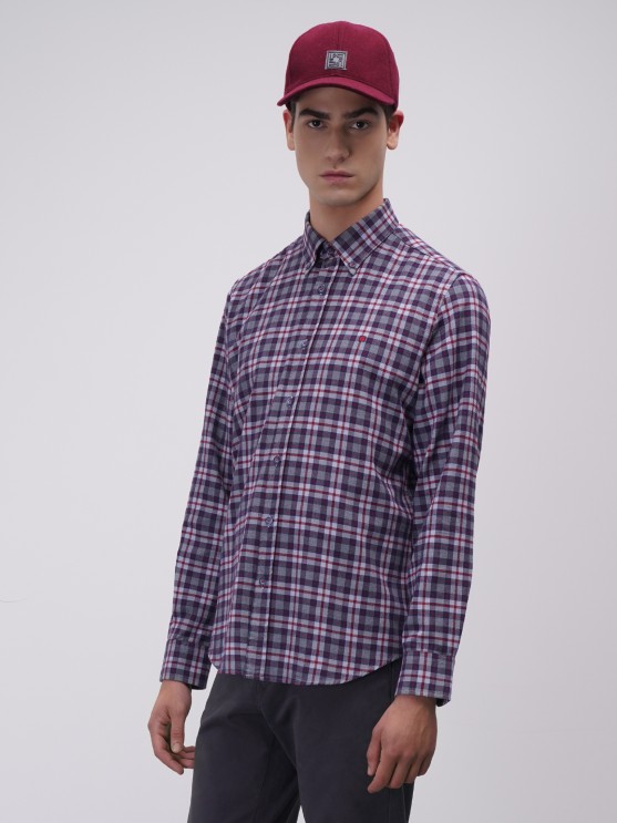 Camisa slim fit a cuadros