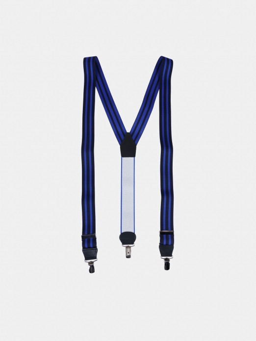 Striped elastic suspenders