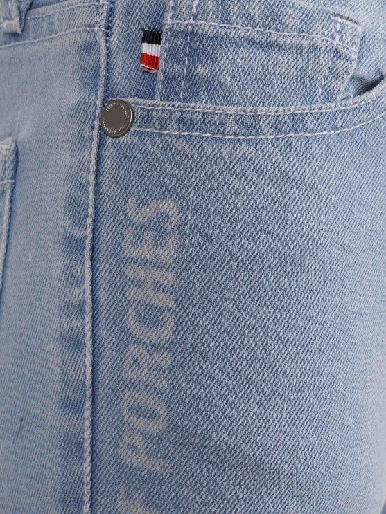 Cales denim com estampado