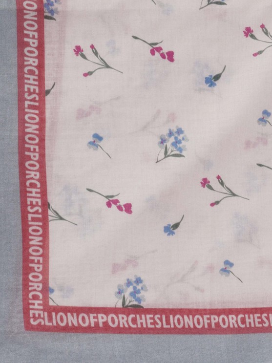 Leno com padro floral