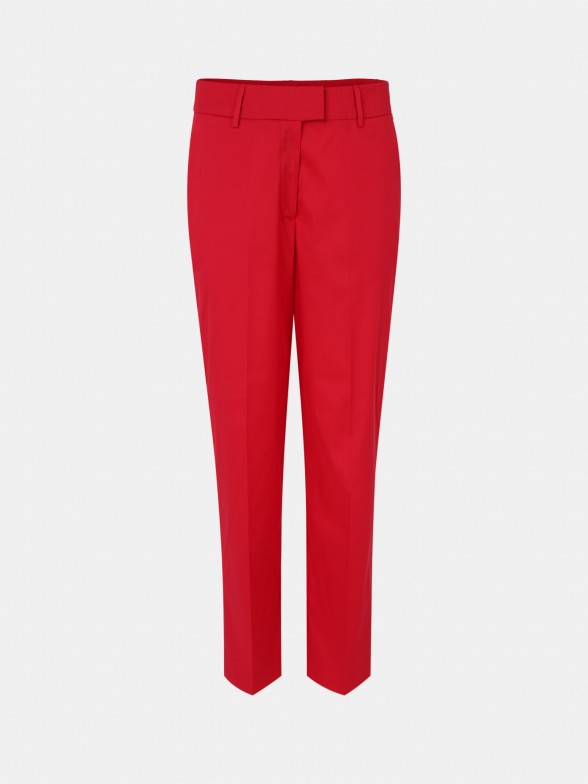 Woman's chinos regular fit trousers in stretch cotton