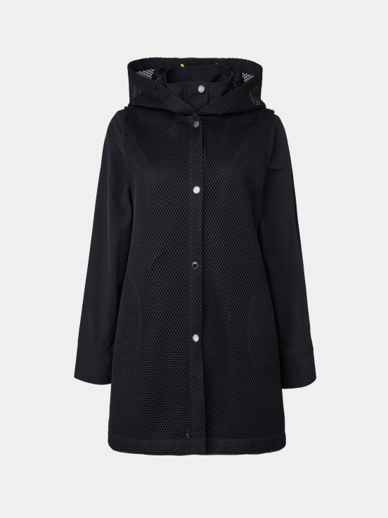 Woman's 2 in 1 long coat with hood