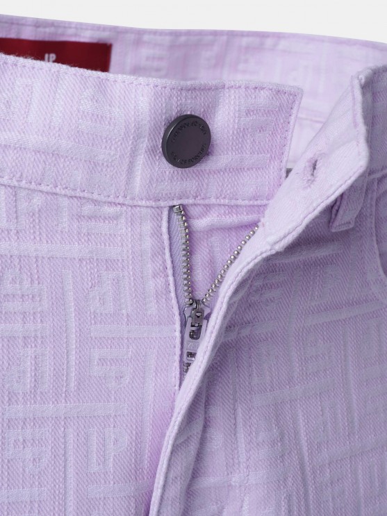Monogram denim pants