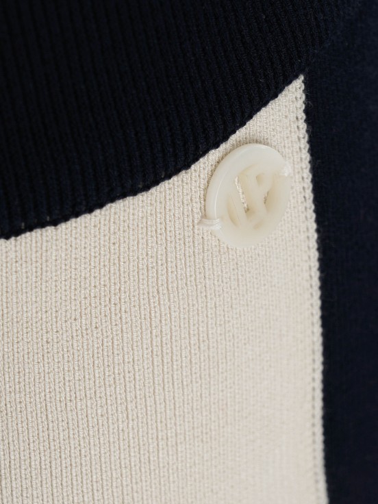 Two-tone knit pants