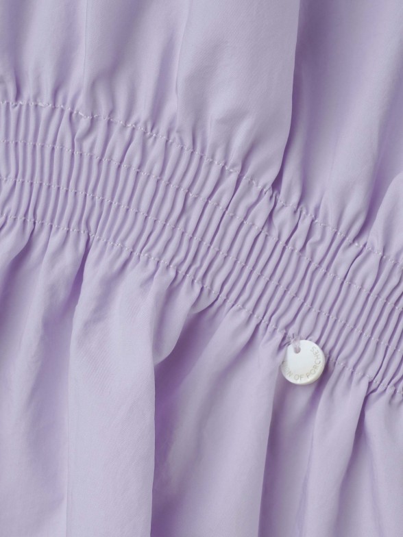 Camisa para mulher de algodo com mangas curtas e elstico na cintura