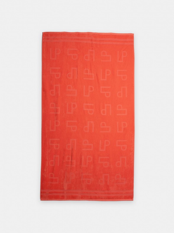 Monogrammed cotton unisex beach towel