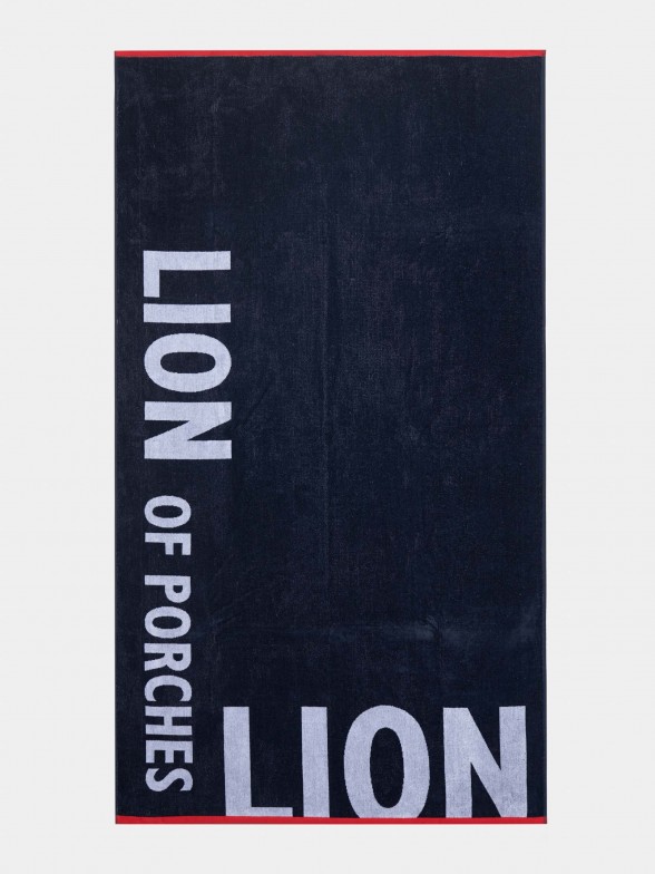 Tricolor unisex beach towel with lettering