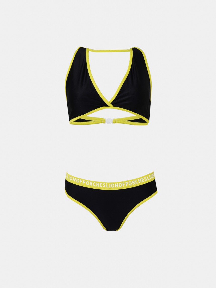 Two-tone triangle bikini