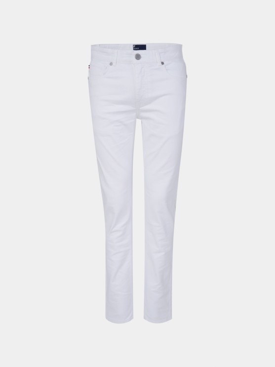 Calas para homem de sarja slim fit com bolsos