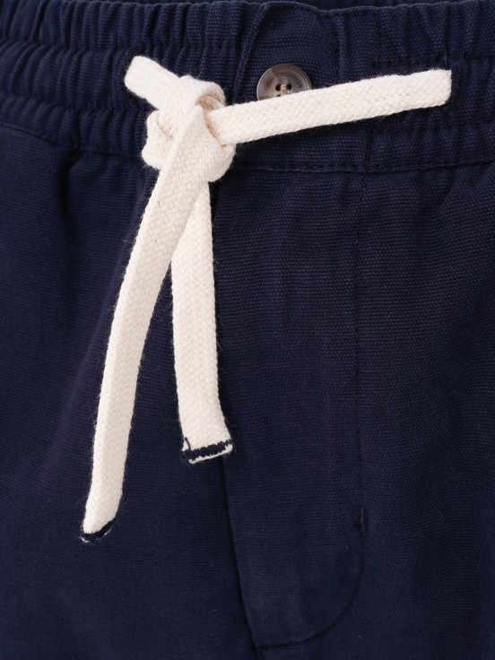 Calças para homem regular fit com cordão e cintura elástica