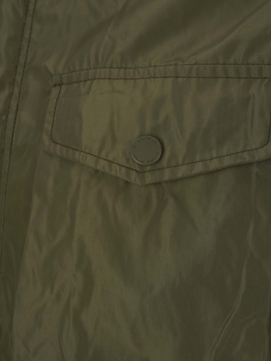 Parka em tecido tcnico com capuz e bolsos